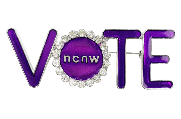 VOTE ncnw - brooch