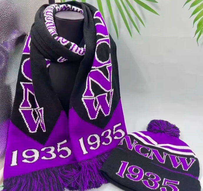 Knit scarf & beanie set