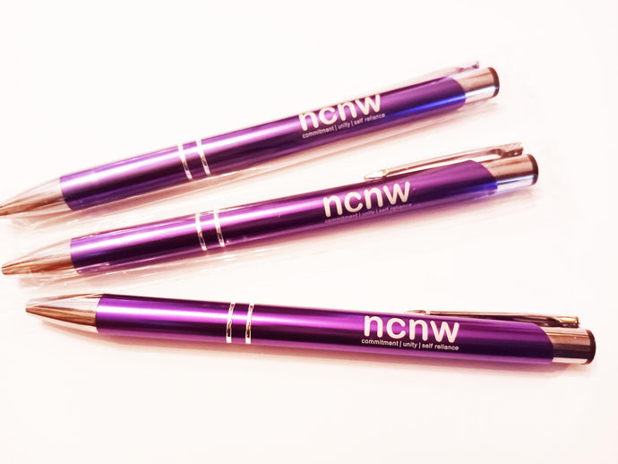 One dozen ink pens - NCNW Purple metallic